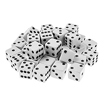 【中古】【輸入品・未使用】[スーパー Z アウトレット]Super Z Outlet Standard 16mm White Dice with Black Pips Dots for Board Games%ｶﾝﾏ% Activity%ｶﾝﾏ% Casino Theme%ｶ｜ムジカ＆フェリーチェ店