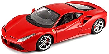 【中古】【インポート品・未当て嵌める】Bburago(ブラーゴ) フェラーリ ミニカー 1/24 フェラーリ 488GTB 赤