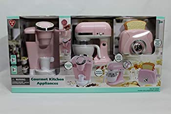 【中古】【輸入品・未使用】(プレイゴー) PlayGoごっこ遊び用グルメキッチン電気器具セット - シングルサーブ用コーヒーメーカー、ミキサー、トースター 3個 ピンク|ムジカ&フェリーチェ店