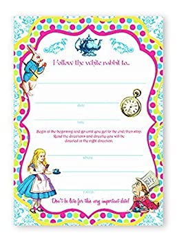 【中古】【輸入品・未使用】Alice In Wonderland Brights - 10 Invitations + 10 Envelopes by POP parties|ムジカ&フェリーチェ店