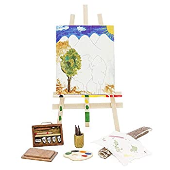 【中古】【輸入品・未使用】Odoria 1/12 ミニチュア 絵画 油絵具一式 イーゼル 画板 ドールハウス 小物 [並行輸入品]｜ムジカ＆フェリーチェ店