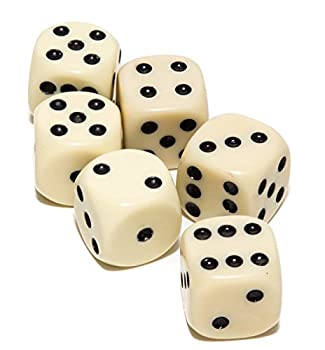 【中古】【輸入品・未使用】Bello Games Uria Stone Dice 6 Dice Set 1.6cm