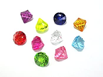 【中古】【輸入品・未使用】【VEERLIVE】 キラキラ アクリル アイス ダイヤモンド型 大きな ビーズ 混色 100個セット ハンドメイド 縁日 [並行輸入品]