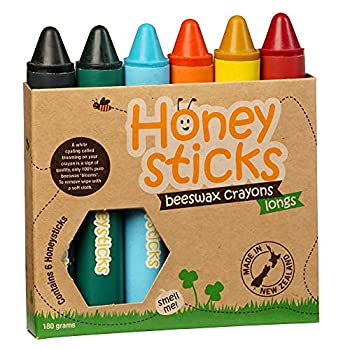 【中古】【輸入品・未使用】Honeysticks 100％純粋なミツロウのクレヨン - （6パック、ロング）3年間のプラスのために、幼児、子供および子供のために安全、無毒、自然｜ムジカ＆フェリーチェ店