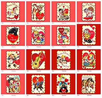 【中古】【輸入品・未使用】ビンテージカウボーイテーマValentine 's Day Cards ( 26?Included )