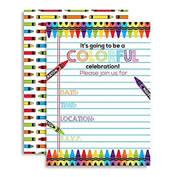 【中古】【輸入品・未使用】Colourful Rainbow Crayons themed Birthday Party Fill in Invitations%ｶﾝﾏ% set of 10%ｶﾝﾏ% includes envelopes 9,962円
