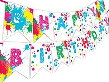 【中古】【輸入品・未使用】アートパーティーHappy誕生日バナーペナント