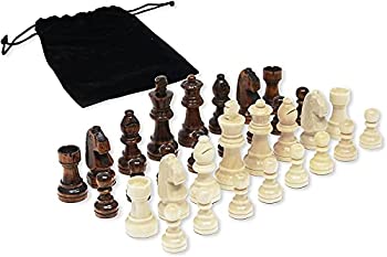 【中古】【輸入品・未使用】Da Vinci Staunton Wood Chess Pieces with 7.6cm King (32 Chessmen) & Storage Bag|ムジカ&フェリーチェ店