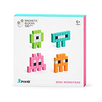 【中古】【輸入品・未使用】Pixio-Mini Monsters マグネット構造セット ストーリーシリーズ ブロック100個 無料アプリ付き