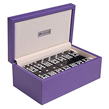 【中古】【輸入品・未使用】Silverman & Co. ダブル 9 ラージブラックドミノセット - パープルケース
