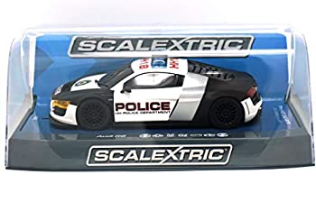 【中古】【輸入品・未使用】Scalextric Audi R8 ポリスカー 1:32 スロットレースカーC3932 ホワイト&ブラック