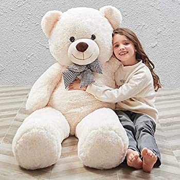 【中古】【輸入品・未使用】Misscindy ジャイアントテディベア ぬいぐるみ動物 ガールフレンドまたは子供用 47インチ (ホワイト)|ムジカ&フェリーチェ店