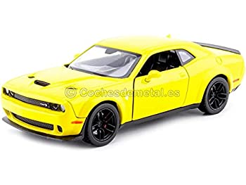 【中古】【輸入品・未使用】2018 Dodge Challenger SRT Hellcat Widebody Yellow 1/24 Diecast Model Car by Motormax