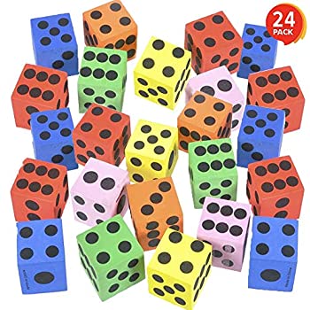【中古】【輸入品・未使用】ArtCreativity Coloured Foam Dice (Pack of 24) 1.5%ダブルクォーテ% Big Six Assorted Colours Fun Playing Games Great Gift for Kids|ムジカ&フェリーチェ店