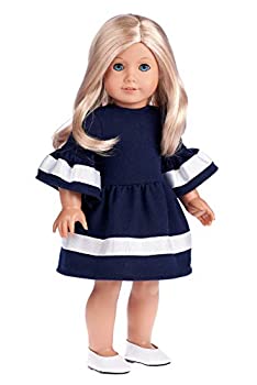 【中古】【インポート品・未当て嵌める】DreamWorld Collections - ネイビーブルー - 18inのアメリカンガールドールに相応う (あやつり人形は含まれません) (靴は含まれません)
