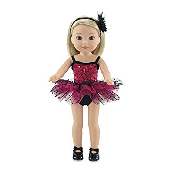 【中古】【輸入品・未使用】Emily Rose 14インチ人形用衣装 | 14インチ人形ジャズバレエ衣装 5点 本物のタップシューズ付き | ギフトボックス入り | 14.5インチWellie Wishe
