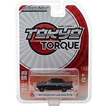 【中古】【輸入品・未使用】GREENLIGHT 1:64SCALE %ダブルクォーテ%TOKYO TORQUE SERIES 3%ダブルクォーテ% 1971 NISSAN SKYLINE 2000 GT-R (BLACK) グリーンライト 1:64スケール ト