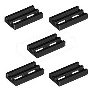 【中古】【インポート品・未当て嵌める】LEGO立ちはだかる・完全無欠一部分＜瓦＞Modified 1 x 2 Grille with Bottom Groove / Lip (5個%ｶﾝﾏ% Black) [並行輸入品]