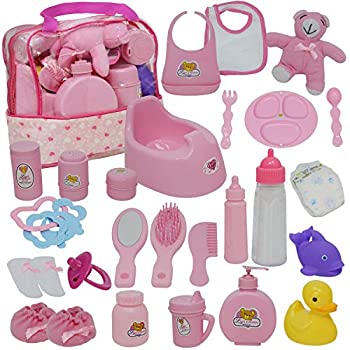 【中古】【輸入品・未使用】Baby Doll Nappy Bag Set%ｶﾝﾏ% Doll Feeding Set with Baby Doll Accessories Includes Doll Bottles｜ムジカ＆フェリーチェ店