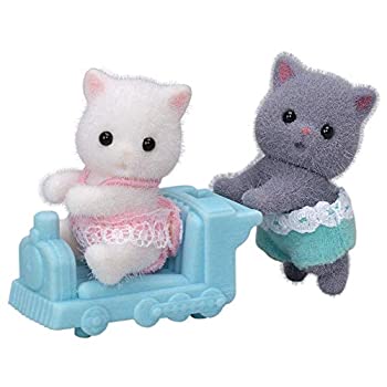 【中古】【インポート品・未当て嵌める】シルバニアファミリー あやつり人形 イラン猫のふたごお父ちゃん ニ-108