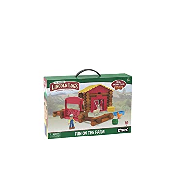 【中古】【輸入品・未使用】LINCOLN LOGS ? Fun On The Farm ? 102パーツ ? 本物の木製ログ ? 対象年齢3歳以上 ? 男の子/女の子のための最高のレトロビルディングギフトセッ
