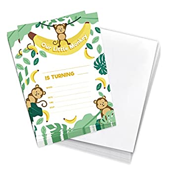 【中古】【インポート品・未当て嵌める】Monkey 2 Happy Birthday 誘い出す状 誘い出す状 (10枚) 状ぶくろ付き添い人 お坊っちゃん お嬢さん ちびっ子 寄り合い (10枚)