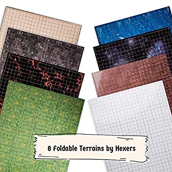【中古】【輸入品・未使用】Hexers ロールプレイングゲームボードマット 正方形グリッド地形 8種類の地形に対応 ダンジョンズとドラゴンズ DND パスファインダー RPG 27イン|ムジカ&フェリーチェ店