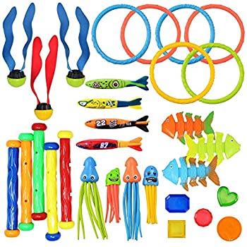 【中古】【輸入品・未使用】LW SPPORT スイミングプールおもちゃ 潜水用 水泳 訓練 水遊び 大切な親子時間 子供用 男の子 女の子 贈り物 誕生日 (30PCS)
