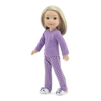 【中古】【輸入品・未使用】Emily Rose Wellie Wisher 14インチ 人形用衣装 キラキラの女の子向け 14インチ 人形用パジャマ PJ 衣装 子犬スリッパ付き グリッターガール 人