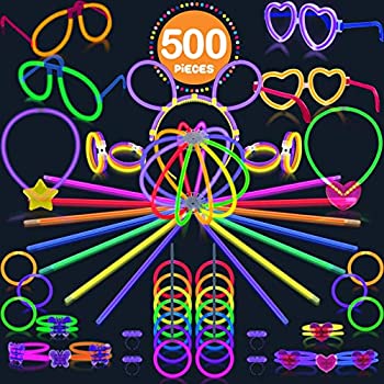【中古】【輸入品・未使用】Play22 グロースティック 500パック ? グロースティック 200個 & アクセサリー 300個 ? 8インチ 超高輝度グロースティック パーティーパック ミ