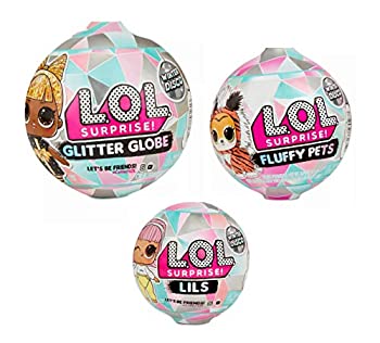 【中古】【輸入品・未使用】Winter Disco L.O.L Surprise 3個セット - グリッターグローブ(8サプライズ)、ふわふわペット(9サプライズ)、Lils (サプライズ)