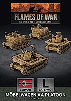 【中古】【輸入品・未使用】Flames of War: Late War: ドイツ: Mobelwagen 3.7cm AA Tank Platton (GBX174)