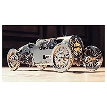 【中古】【輸入品・未使用】モデルカーキット - 3Dモデルキット シルバーバレット - 動く巻き上げレトロカーモデル | 大人のための3Dパズル - メタルDIYキット | 美しいメタ｜ムジカ＆フェリーチェ店