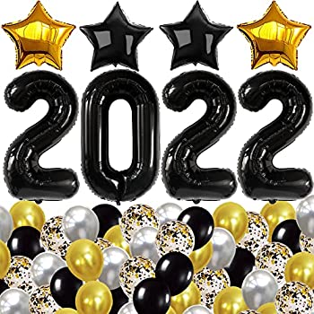 【中古】【輸入品・未使用】ブラック 2021 卒業式バルーン 2021年クラスデコレーション Lサイズ 40インチ ブラック 2021年 ブラック シルバー 紙吹雪バルーン 卒業式装飾 20