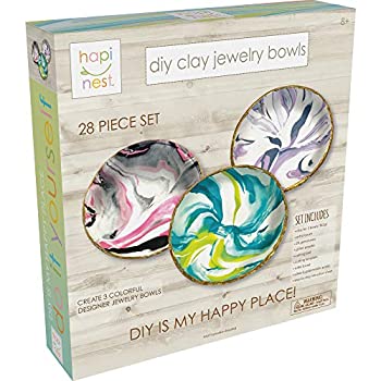 【中古】【輸入品・未使用】Hapinest (ハピネスト) DIY 粘土ジュエリーディッシュアート&amp;クラフトキット 女の子 子供用 8～12歳｜ムジカ＆フェリーチェ店