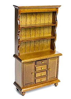 【中古】【輸入品・未使用】ミニチュア家具 ドールハウス 木製 ダイニング/キッチン ミニチュア食器棚 (ブラウン)