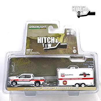 【中古】【輸入品・未使用】GREENLIGHT 1:64SCALE HITCH & TOW SERIES 19 %ﾀﾞﾌﾞﾙｸｫｰﾃ%2019 CHEVROLET SILVERADO & ENCLOSED CAR TRAILER%ﾀﾞﾌﾞﾙｸｫｰﾃ% グリーンライト 1:64ス｜ムジカ＆フェリーチェ店