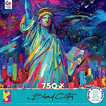 【中古】【輸入品・未使用】Ceaco 2942-1 Vive La Liberte 自由の女神パズル ポスター付き Blend Cota 18インチ x 24インチ 750ピース