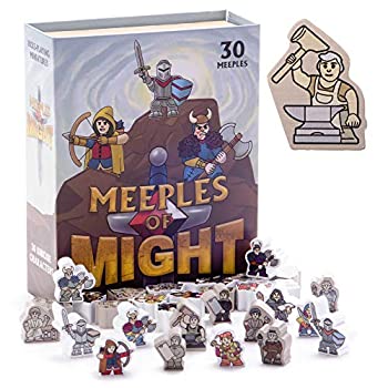 【中古】【輸入品・未使用】Meeples of Might - 30 カラフル ヒーロートック 16mm ミニ - 木製 ファンタジー ムープル ミニチュアアクセサリー ポーン テーブルトップ ロー 34,652円