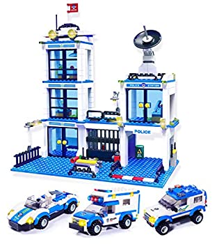 【中古】【輸入品・未使用】736ピース シティポリス駅&カービルディングブロックセット 3つの警察車のおもちゃ付き 警官パトロールカー エスコート車両 プリズンカー シティ｜ムジカ＆フェリーチェ店