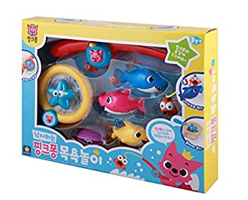 【中古】【輸入品・未使用】pinkfong fishing play bath toy ピンクフォン　お風呂用おもちゃ　お風呂遊び　つりあそび　水遊び　[並行輸入品]