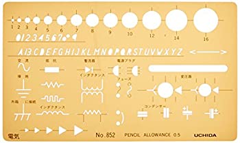【未使用】【中古】ウチダ テンプレート No.852 電気定規 1-843-0852