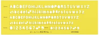 【未使用】【中古】ウチダ テンプレート 英字数字定規 ボールペン用 No.1 1-843-1201