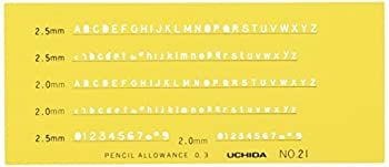 【未使用】【中古】ウチダ テンプレート No.21 英字数字定規 1-843-1021