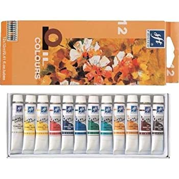 【未当て嵌める】【中古】アーテック 油絵具 毛革はやりっ子 油絵具 12色仕掛ける 102039 12ml