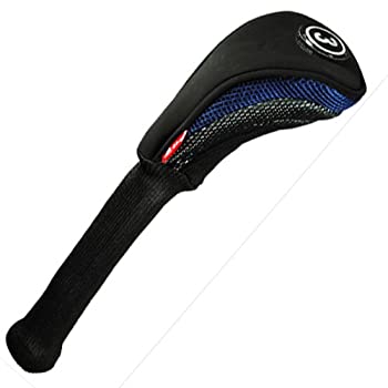 【未使用】【中古】LEZAX(レザックス) TEE-OFF ヘッドカバー UT用(ワッペン付き) ネイビー TOHC-6223 NV