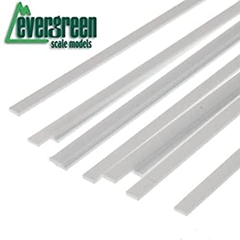 【未使用】【中古】エバーグリーン プラ素材 平棒 板厚0.38x幅1.0mm 長さ35cm (10本入り)