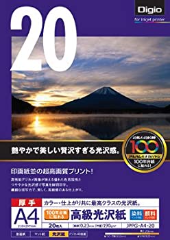 【未使用】【中古】ナカバヤシ 写真用紙 高級光沢紙 光沢 厚手 A4判 20枚 JPPG-A4-20