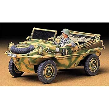 【中古-非常に良い】タミヤ 1/35 ミリタリーミニチュアシリーズ No.224 ドイツ陸軍 Pkw.K2s シュビムワーゲン166型 プラモデル 35224