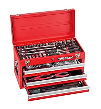 【未使用】【中古】トネ(TONE) ツールセット TSA350 差込角9.5mm(3/8%ダブルクォーテ%) レッド 内容72点